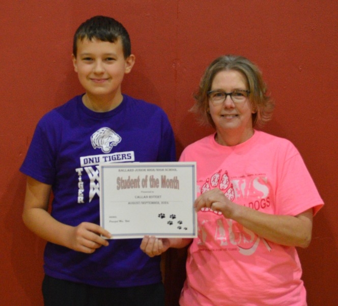 Ballard R-II School District - Student of the Month, September 2024